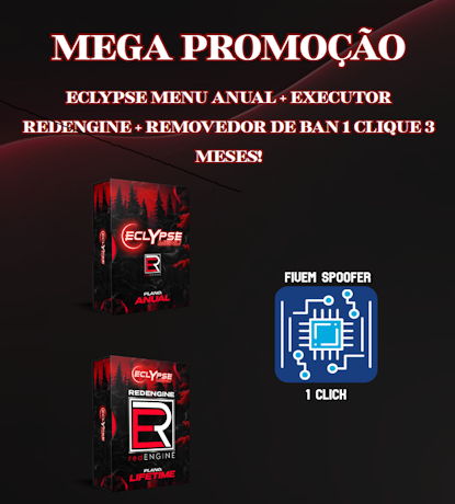 ECLYPSE MENU ANUAL + EXECUTOR RED PERMANENTE + SPOOFER 1 CLIQUE 3 MESES